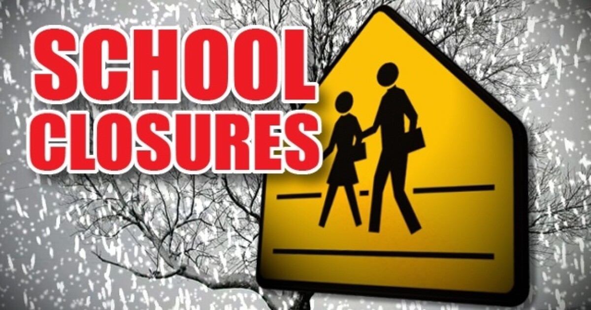 School closures for Monday, January 13th
